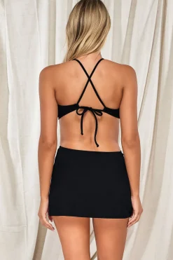 Pacifica Black Cove Mini Skirt Cover-Up