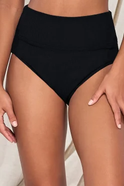 Pacifica Black Hannah High Waist Bottom