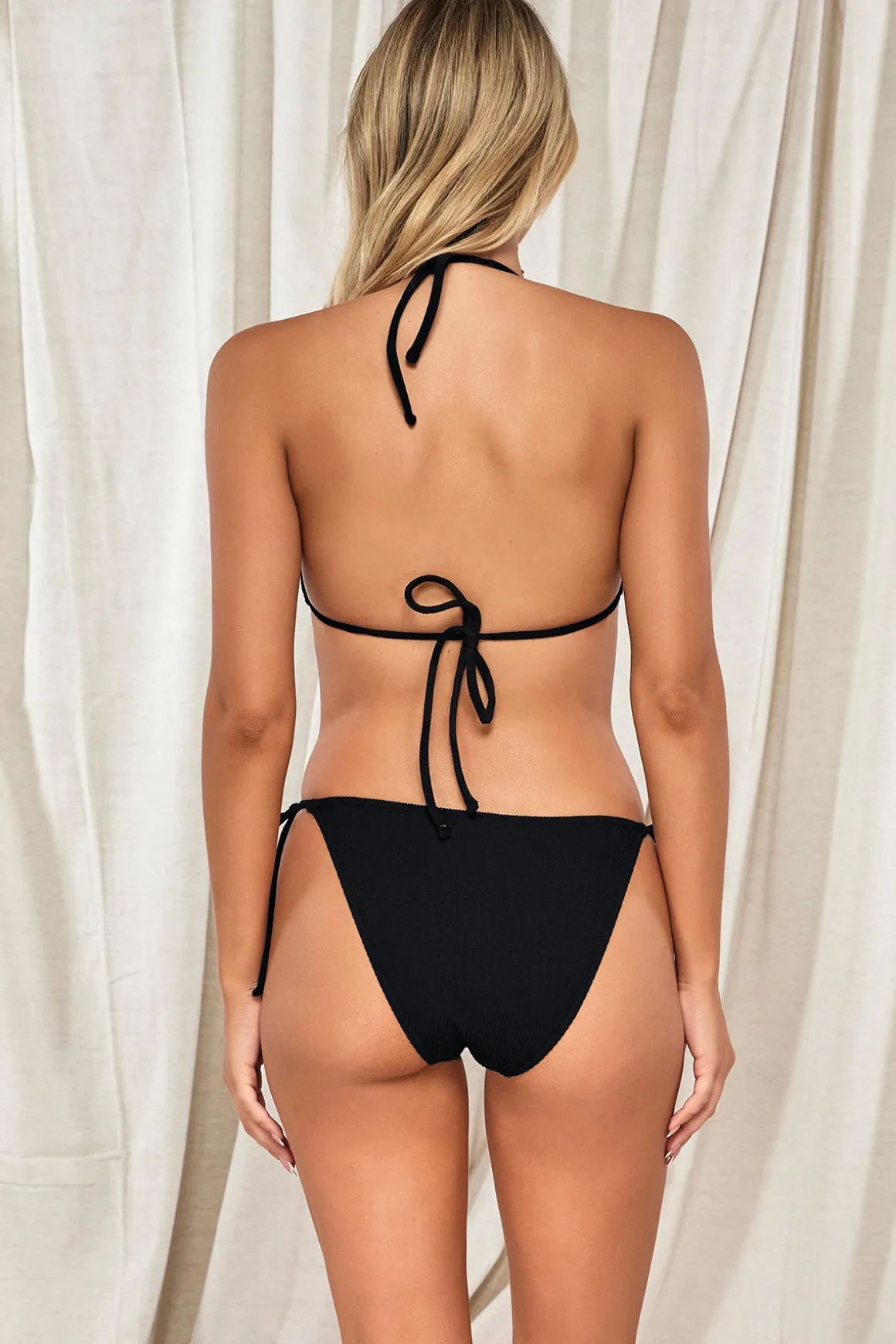 Pacifica Black Taryn Tie Side Bottom