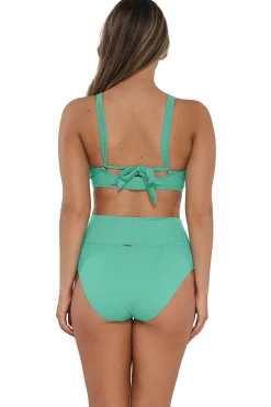 Sunsets Aqua Mist Sandbar Rib Hannah High Waist Bottom