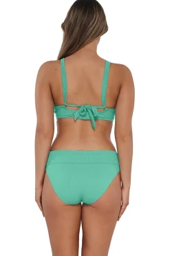 Sunsets Aqua Mist Sandbar Rib Vienna V-Wire Top