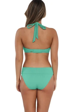 Sunsets Aqua Mist Sandbar Rib Vienna V-Wire Top
