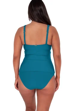 Sunsets Avalon Teal Elsie Tankini Top
