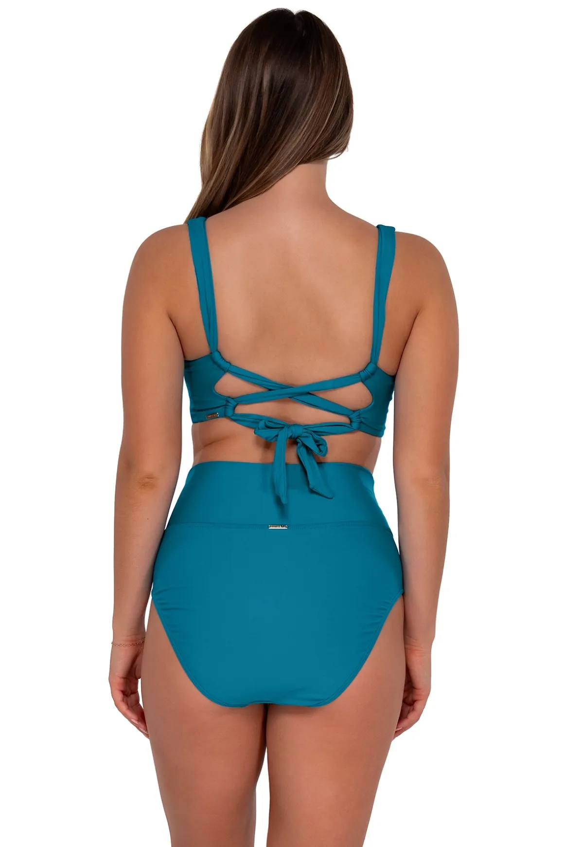Sunsets Avalon Teal Hannah High Waist Bottom