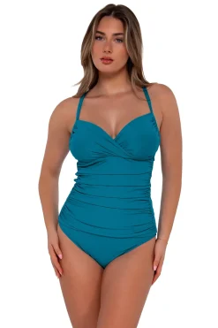Sunsets Avalon Teal Serena Tankini Top