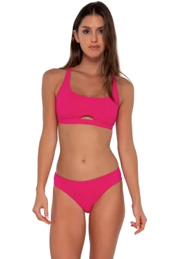 Sunsets Begonia Sandbar Rib Brandi Bralette Top