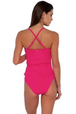 Sunsets Begonia Sandbar Rib Simone Tankini Top