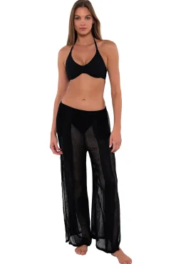 Sunsets Black Breezy Beach Pant