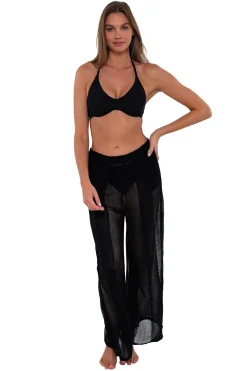 Sunsets Black Breezy Beach Pant