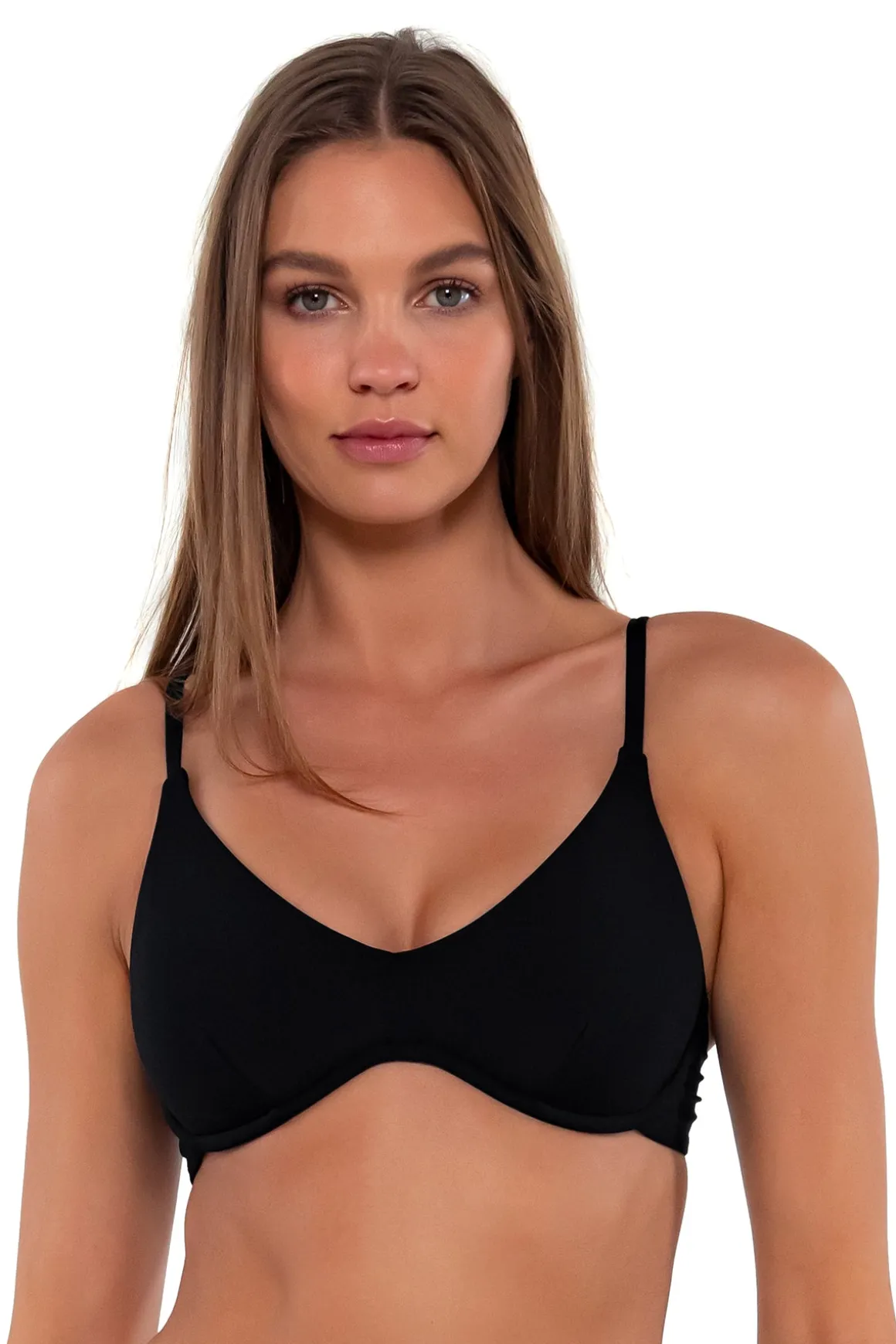 Sunsets Black Brooke U-Wire Top