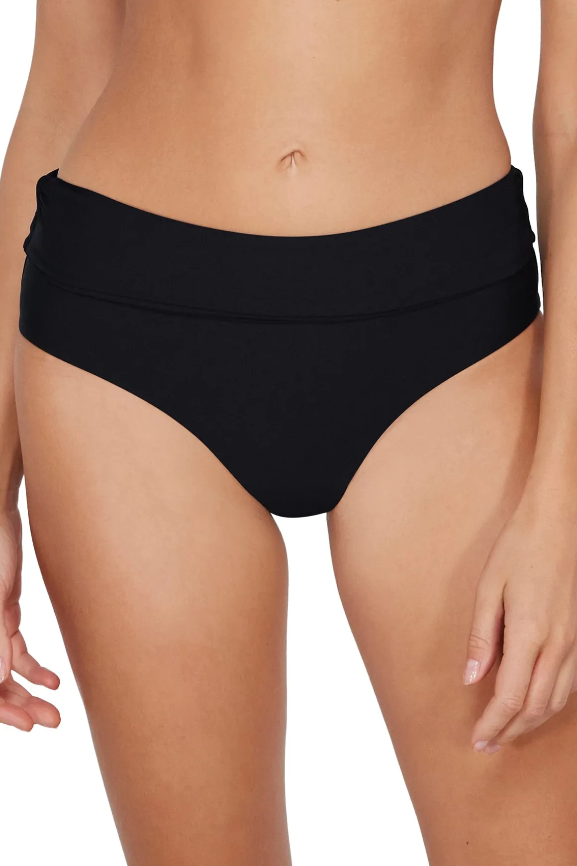 Sunsets Black Capri High Waist Bottom