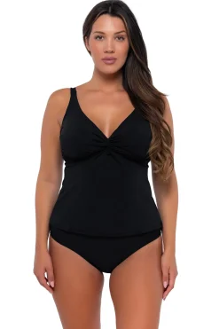 Sunsets Black Forever Tankini Top