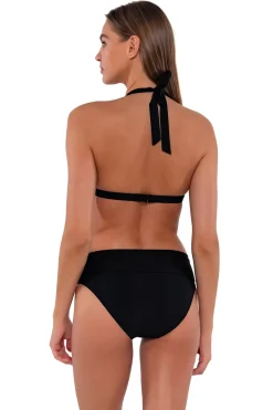 Sunsets Black Hannah High Waist Bottom