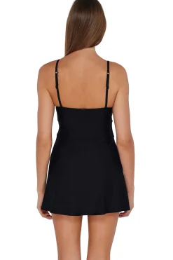 Sunsets Black Naomi Swim Dress One Piece