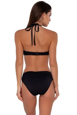 Sunsets Black Seagrass Texture Brooke U-Wire Top