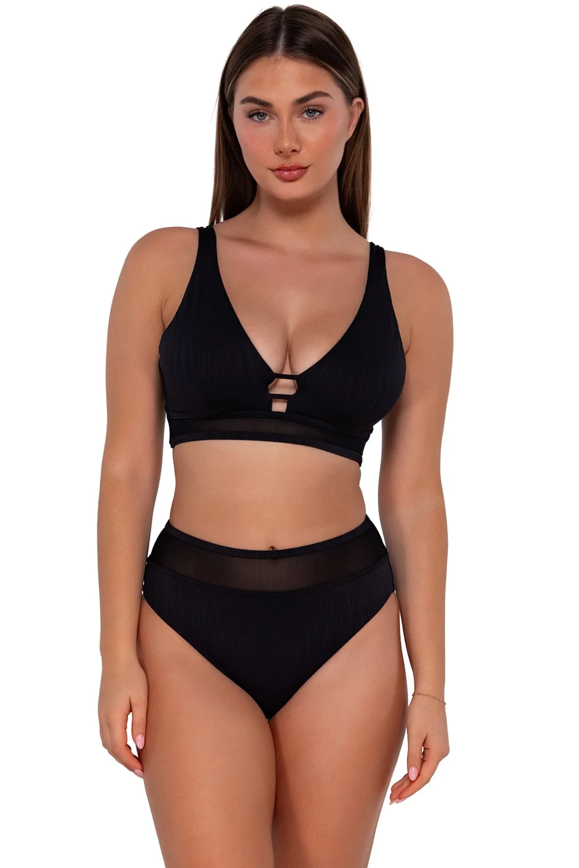Sunsets Black Seagrass Texture Danica Top