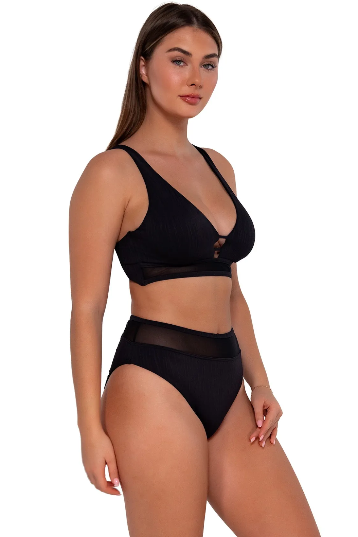 Sunsets Black Seagrass Texture Danica Top