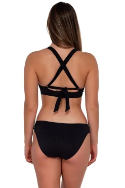 Sunsets Black Seagrass Texture Vienna V-Wire Top