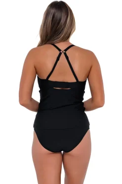 Sunsets Black Zuri V-Wire Tankini Top