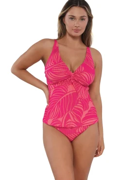 Sunsets Blushing Palms Sandbar Rib Forever Tankini Top