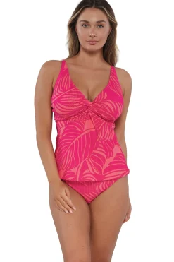 Sunsets Blushing Palms Sandbar Rib Forever Tankini Top