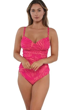 Sunsets Blushing Palms Sandbar Rib Serena Tankini Top