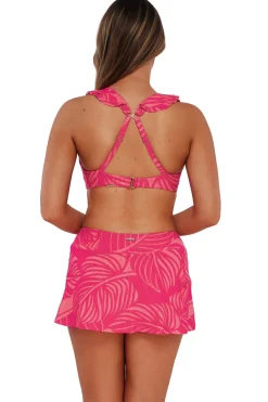 Sunsets Blushing Palms Sandbar Rib Sporty Swim Skirt