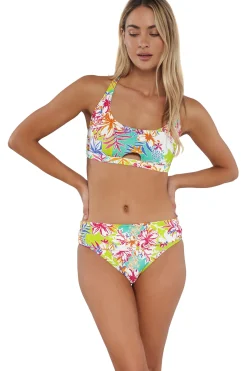 Sunsets Botanical Bliss Sandbar Rib Brandi Bralette Top
