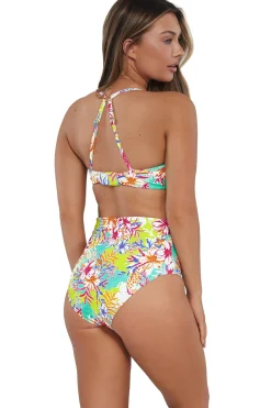 Sunsets Botanical Bliss Sandbar Rib Capri High Waist Bottom