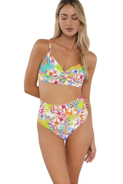Sunsets Botanical Bliss Sandbar Rib Hannah High Waist Bottom