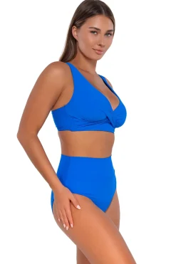 Sunsets Electric Blue Hannah High Waist Bottom