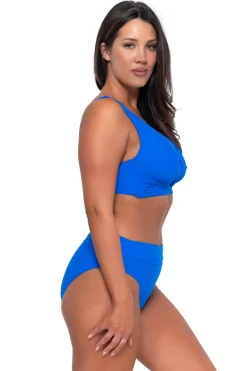 Sunsets Electric Blue Hannah High Waist Bottom