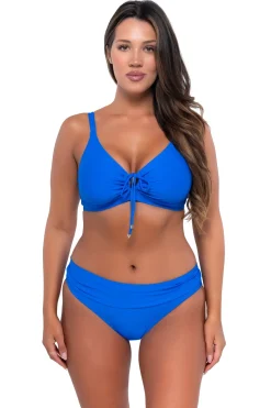 Sunsets Electric Blue Kauai Keyhole Top