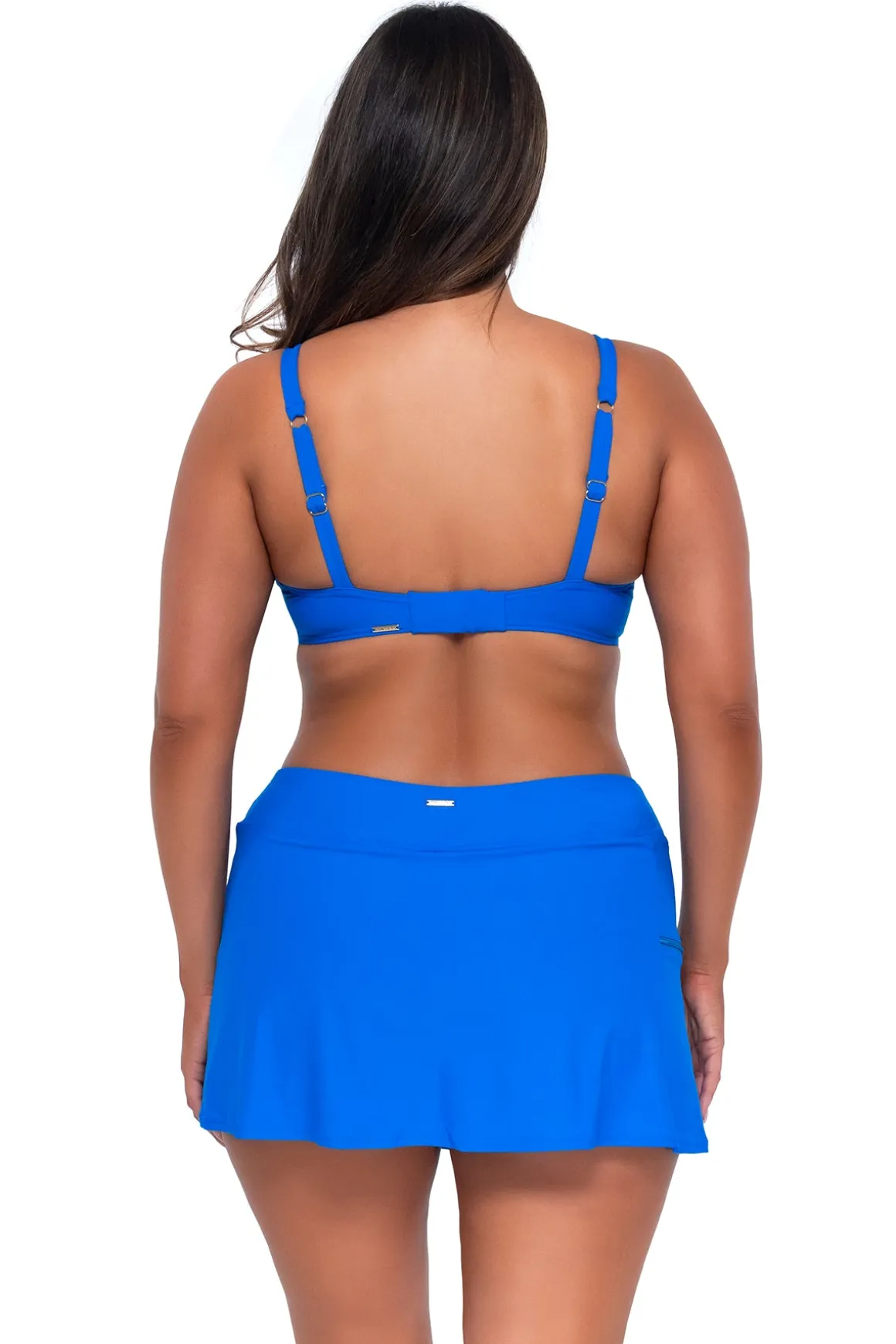 Sunsets Electric Blue Sporty Swim Skirt