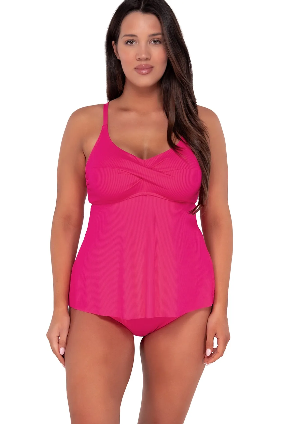 Sunsets Escape Begonia Sandbar Rib Tori Tankini Top