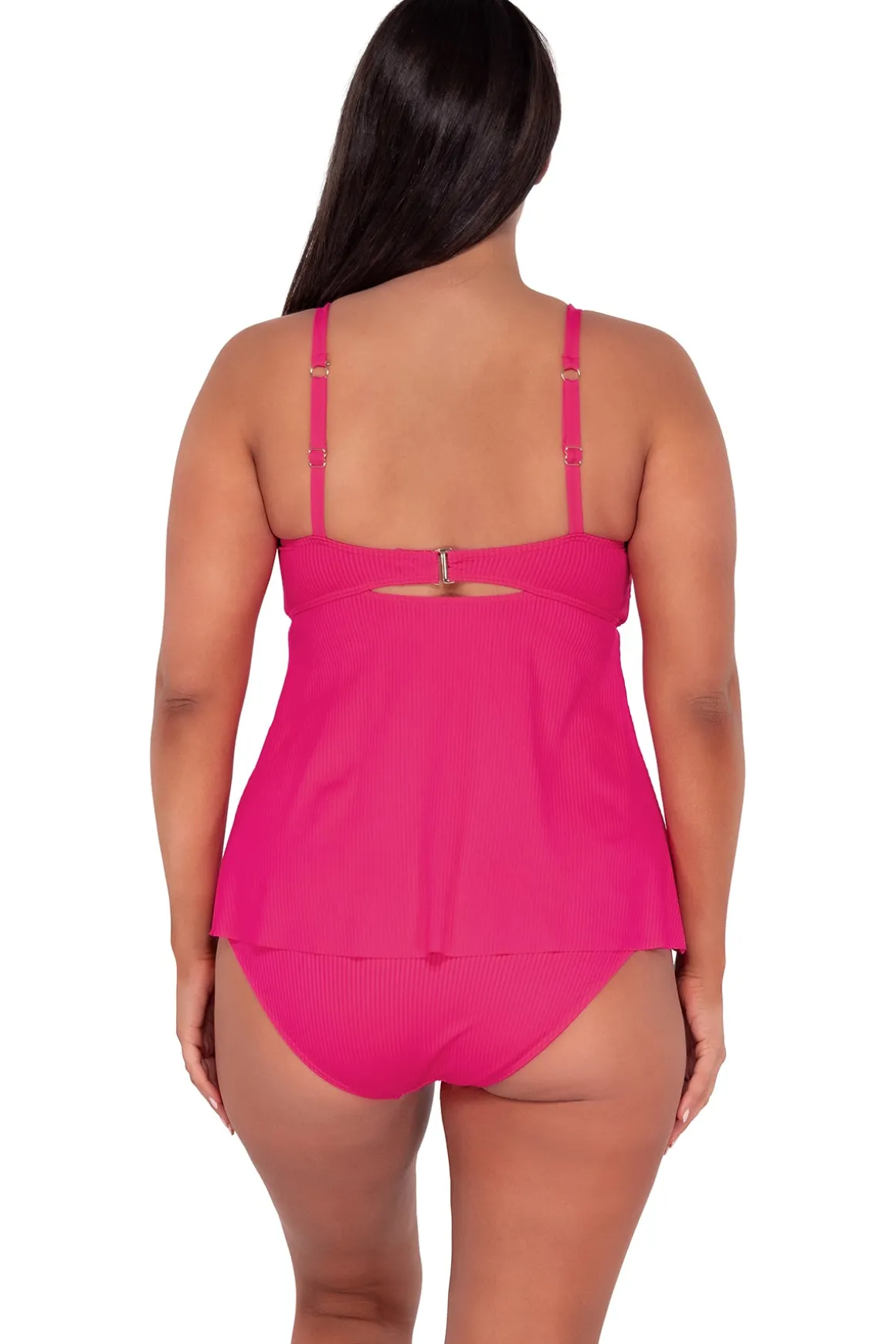 Sunsets Escape Begonia Sandbar Rib Tori Tankini Top