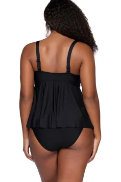 Sunsets Escape Black Marin Tankini Top