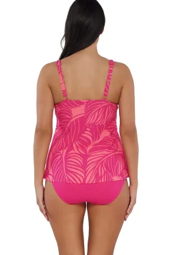 Sunsets Escape Blushing Palms Sandbar Rib Jenna Tankini Top