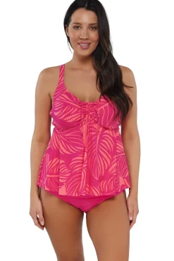 Sunsets Escape Blushing Palms Sandbar Rib Marin Tankini Top