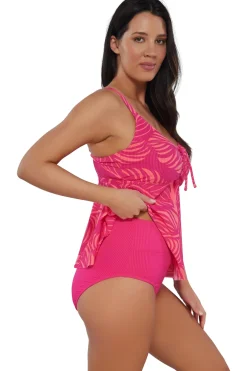 Sunsets Escape Blushing Palms Sandbar Rib Marin Tankini Top
