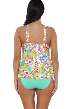 Sunsets Escape Botanical Bliss Sandbar Rib Sadie Tankini Top