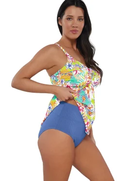 Sunsets Escape Botanical Bliss Sandbar Rib Tori Tankini Top