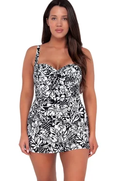 Sunsets Escape Caribbean Seagrass Texture Sienna Swim Dress