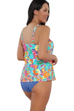 Sunsets Escape Festive Floral Sandbar Rib Jenna Tankini Top