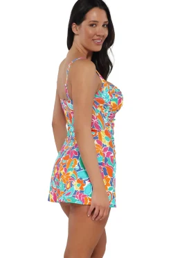 Sunsets Escape Festive Floral Sandbar Rib Sienna Swim Dress