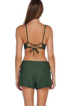 Sunsets Escape Island Green Laguna Swim Short Bottom