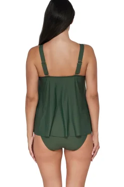 Sunsets Escape Island Green Sadie Tankini Top