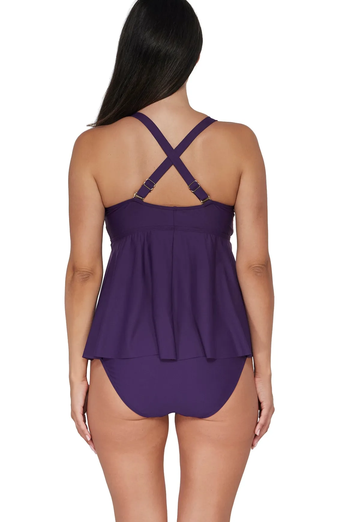 Sunsets Escape Paradise Plum Marin Tankini Top