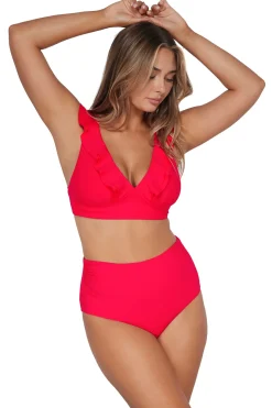 Sunsets Geranium Capri High Waist Bottom