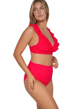 Sunsets Geranium Capri High Waist Bottom